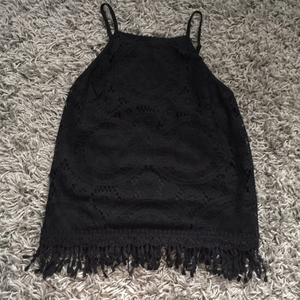 Black lace shirt